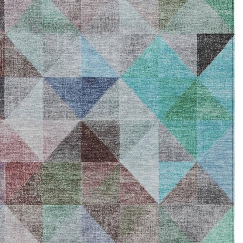 HomeRoots Geometric Transitional Rectangle Outdoor Rug