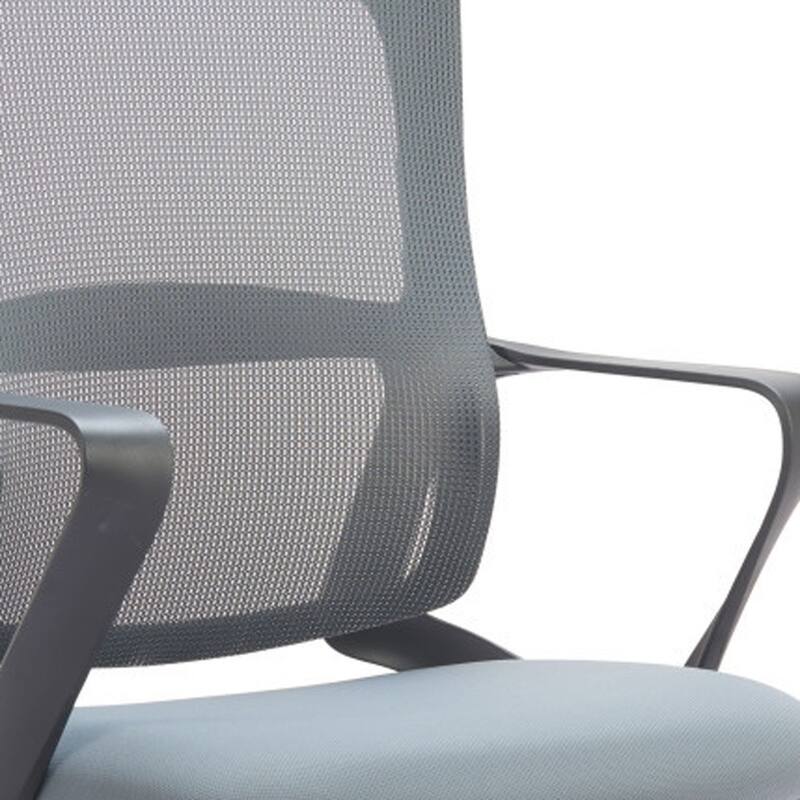 Gray and Black Adjustable Height Swivel Rolling Office Chair
