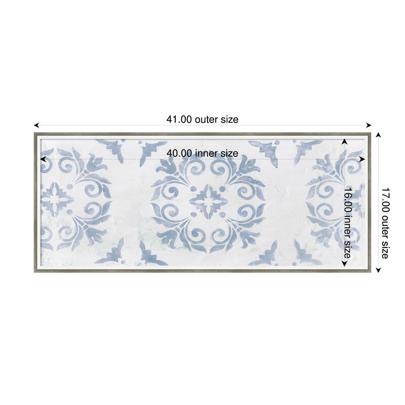 Amanti Art Framed Fabric Pinboard Textures IX by Wellington Studio Printed Bulletin Board - Board Size 40 x 16