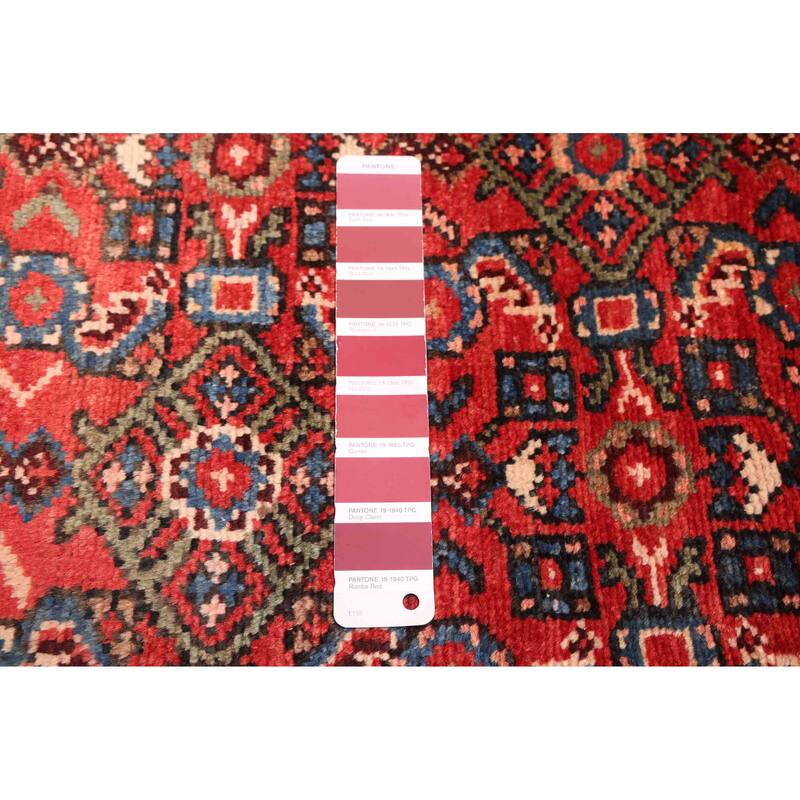ECARPETGALLERY Hand-knotted Andelz Red Wool Rug - 3'5 x 13'6