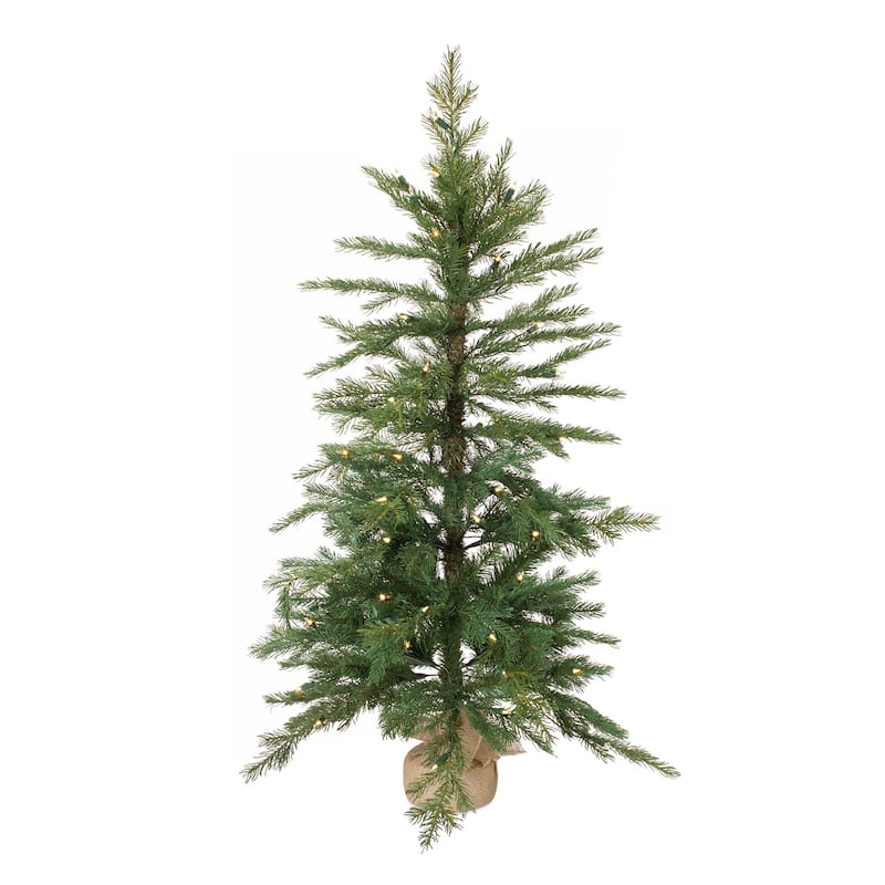 LED Pine Tree with Burlap Bag Base 4'H