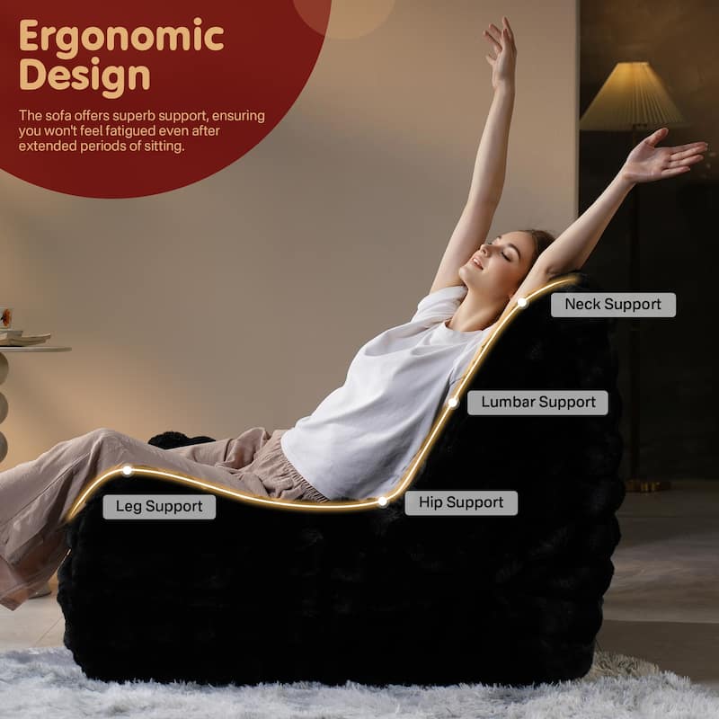 OVIOS Cloud-Like Plush Bean Bag Chair (Reinforced Pile Edition)