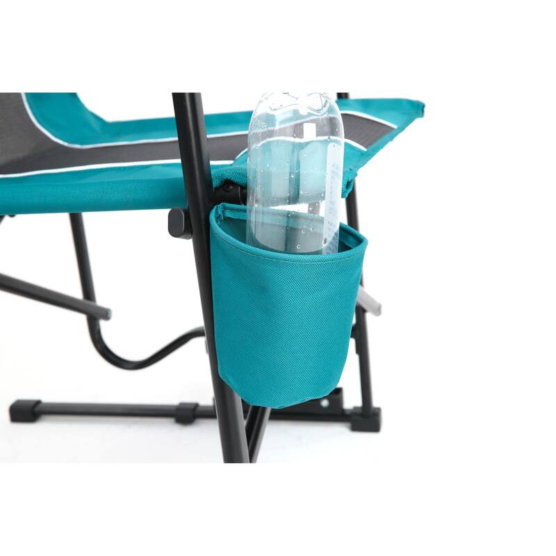 High Back Heavy Duty Lawn Chair Support 250LBS, Portable Collapsible Chair with Cup Holder