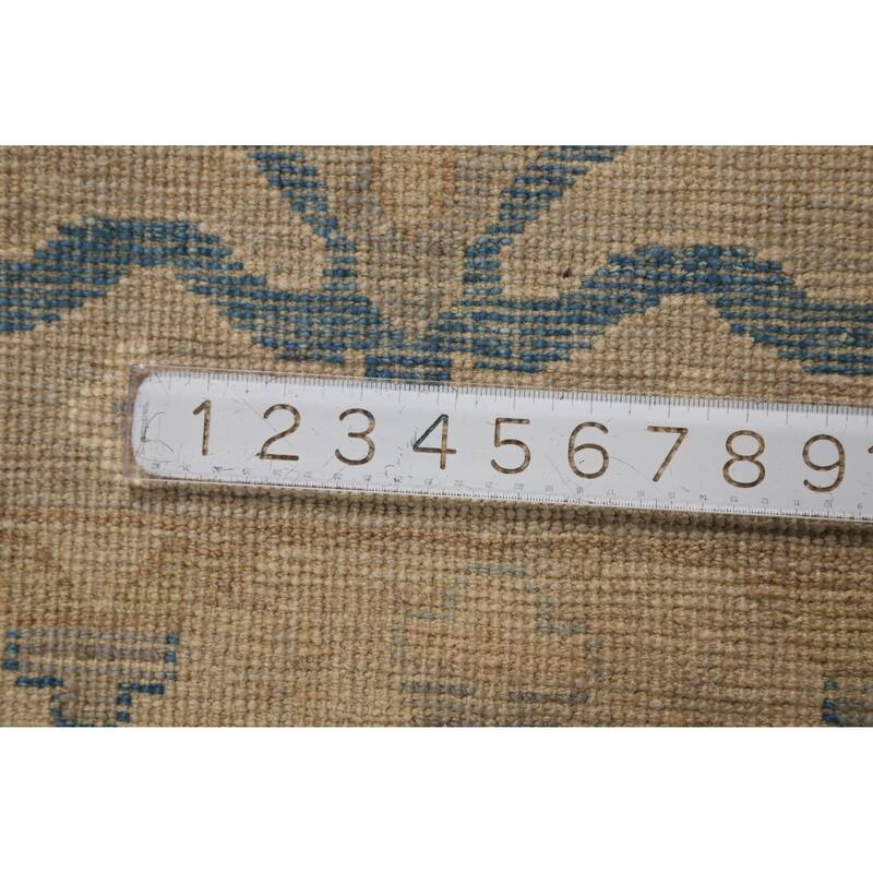 Hand Knotted Oriental 100% Wool Carpet Transitional All-Over Greys & Charcoal Oushak Area Rug - 11' 9'' X 9' 2''