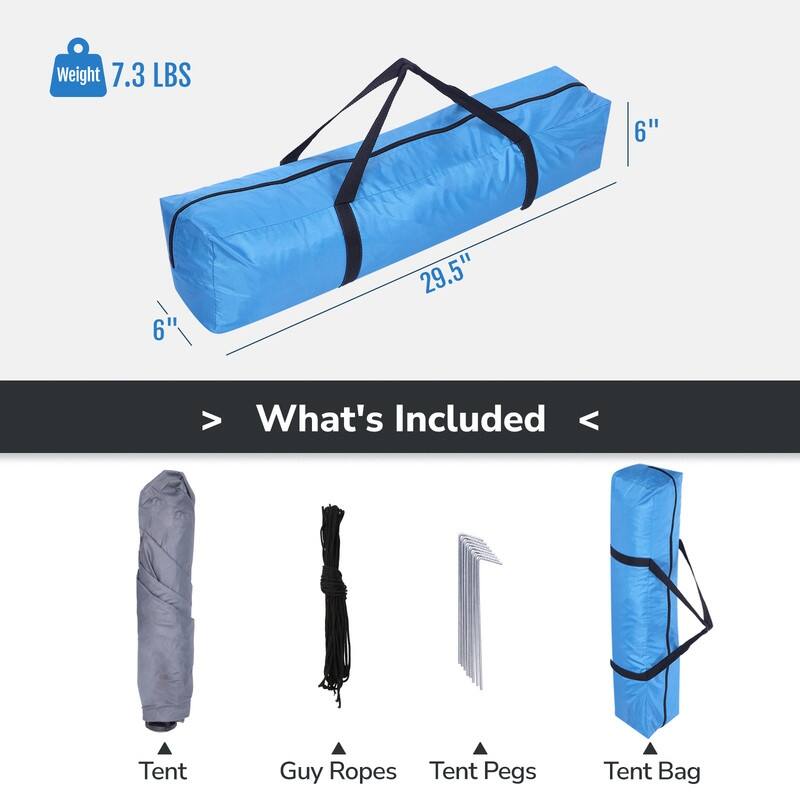 2-3 Person Double-Deck Two-Door Pop Up Tent - 3 Person