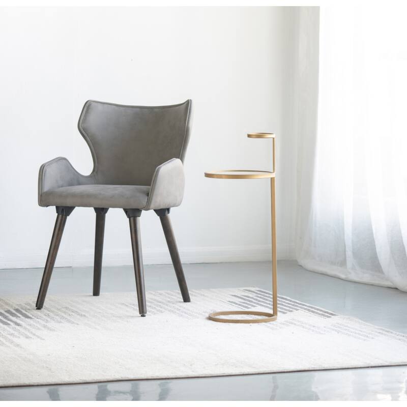 Round Two Tier Side Table - 28" - Gold