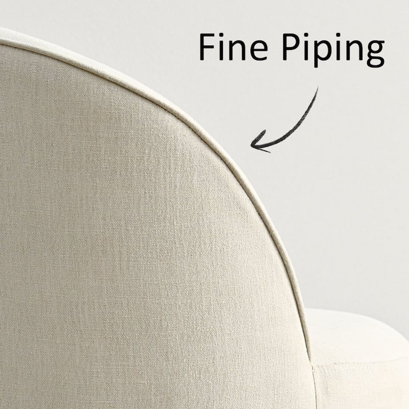 Linen Upholstered Dining Chair with Castors (Set of 2)