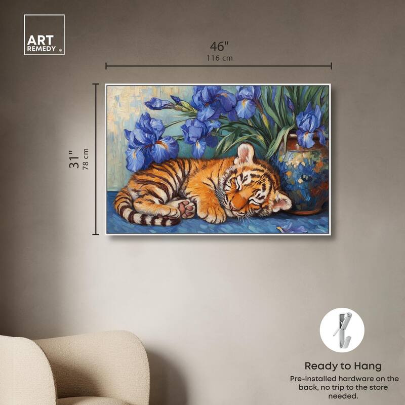 Gentle Tiger Nap Canvas by Art Remedy