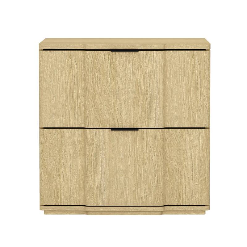 Manhattan Comfort Clive 22 Inch 2 Drawer Nightstand