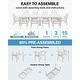 preview thumbnail 33 of 36, WINSOON 12-Piece HIPS All Weather Outdoor Patio Dining Sets with Umbrella Hole& Aluminum Frame,2-Table 10-Chairs