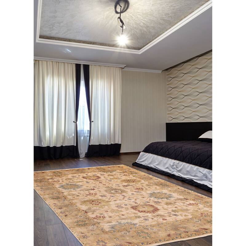 ECARPETGALLERY Hand-knotted Jules Serapi Ivory Wool Rug - 7'11 x 9'11