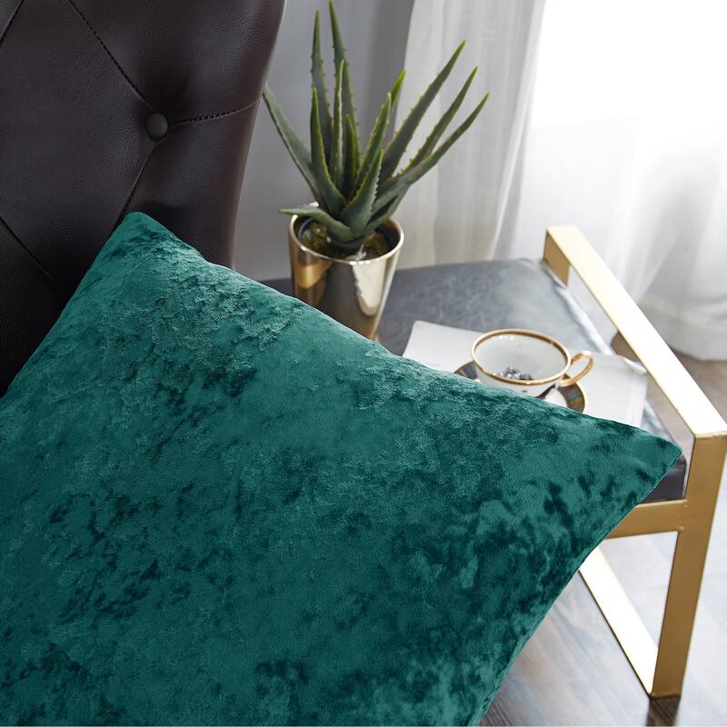 Rancho Crushed Velvet Throw Pillow Cover Set, NO INSERT