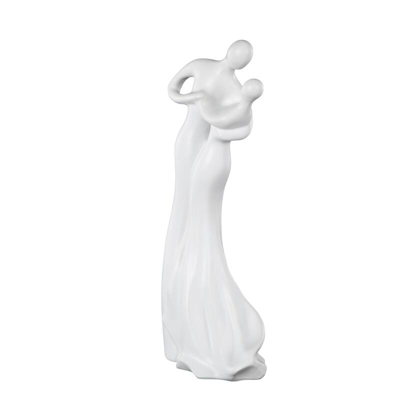 Black or White Ceramic Dancing People Decorative Sculpture