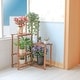 preview thumbnail 5 of 6, 6 Tiers Corner Wooden Plant Stand Shelf Garden Patio Flowers Holder