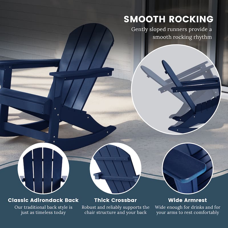 Polytrends Laguna Hdpe All Weather Outdoor Patio Rocking Chair