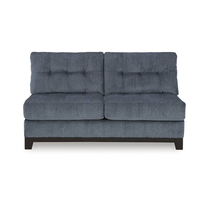 Signature Design by Ashley Maxon Place Dark Blue 3-Piece Sectional with Chaise - 140" W x 100" D x 37" H