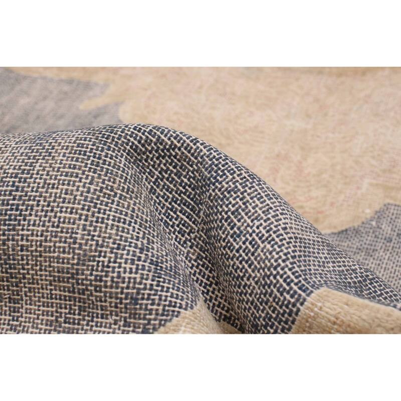 ECARPETGALLERY Hand-knotted Antalya Vintage Navy, Khaki Wool Rug - 9'8 x 13'2