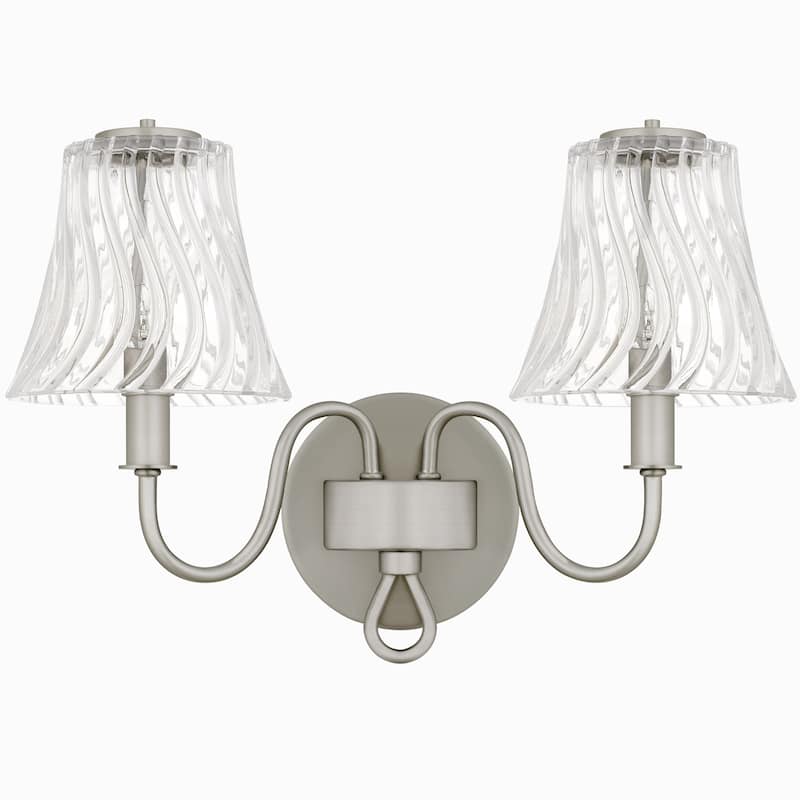 McKinney 2-Light Brushed Nickel Bath Light