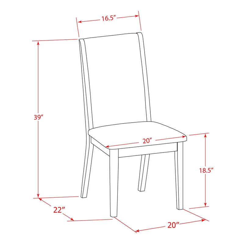 HomeStock 5-Piece Rectangle Wire Brushed Linen White Finish Solid Wood Top Dining table with 4 Chairs