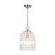 preview thumbnail 24 of 53, Vintage Glam Crystal Bird Cage Lantern Chandelier - Distressed Brass