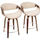 Option Cream Fabric/Walnut Wood/Chrome Metal