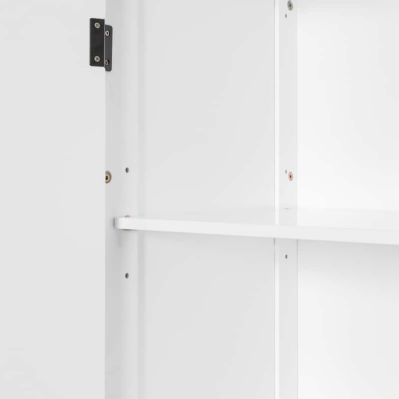 Twin Size Murphy Bed with TV Stand, 2 Storage Drawers, Shelves & Cabinets, Foldable Wooden Bed for Bedroom or Apartment