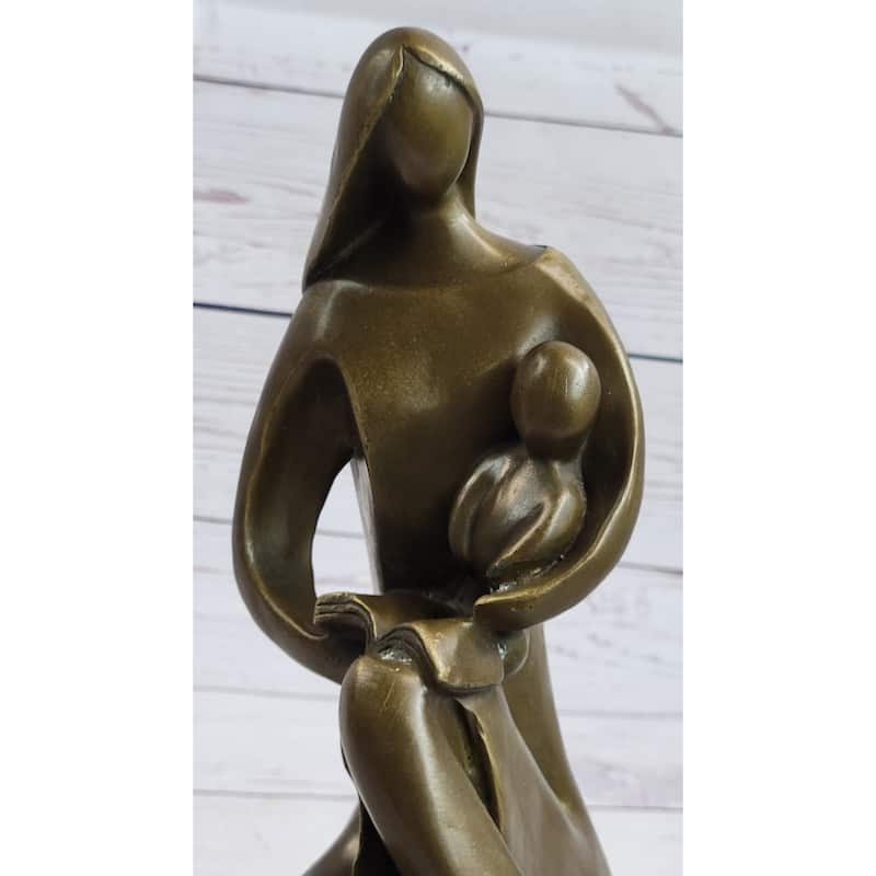 Mother With Baby Bronze Statue Sculpture Figure Pregnancy Shower Mothers Gift