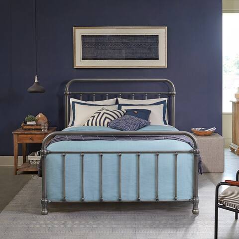 Hillsdale Furniture Kirkland Metal Bed, Aged Pewter