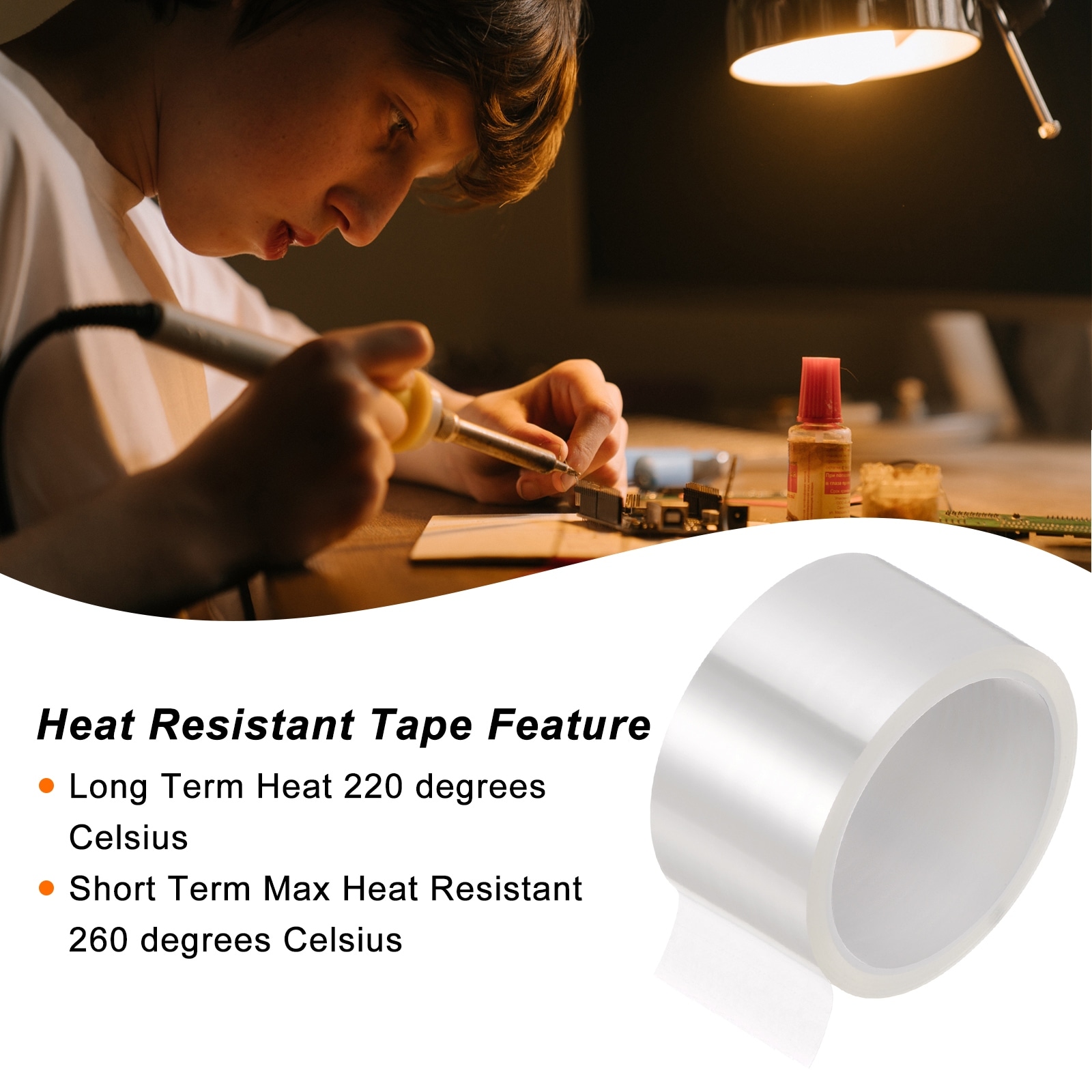 2 Rolls Heat Tape High Temperature 50mmx33m Sublimation Tape Clear - 50mm -  Bed Bath & Beyond - 38196889