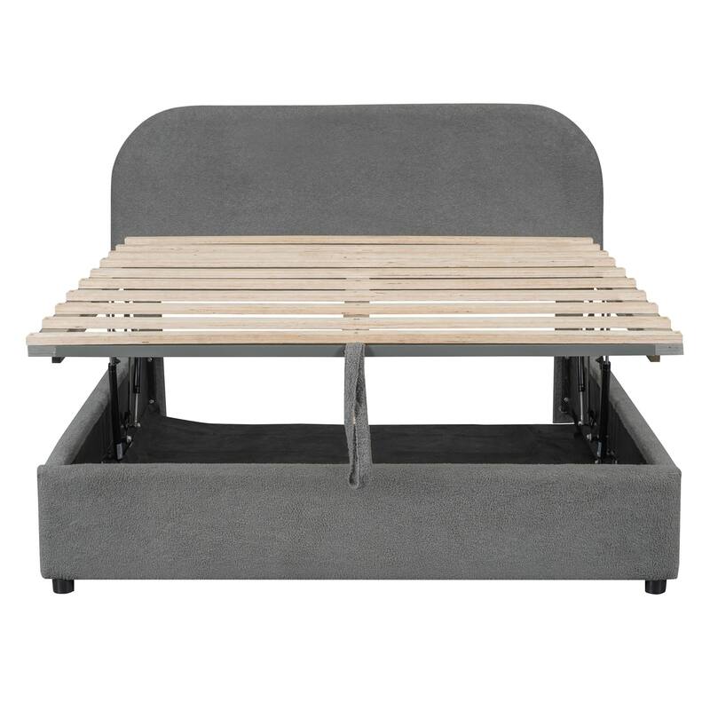 Platform Bed with Hydraulic Storage System