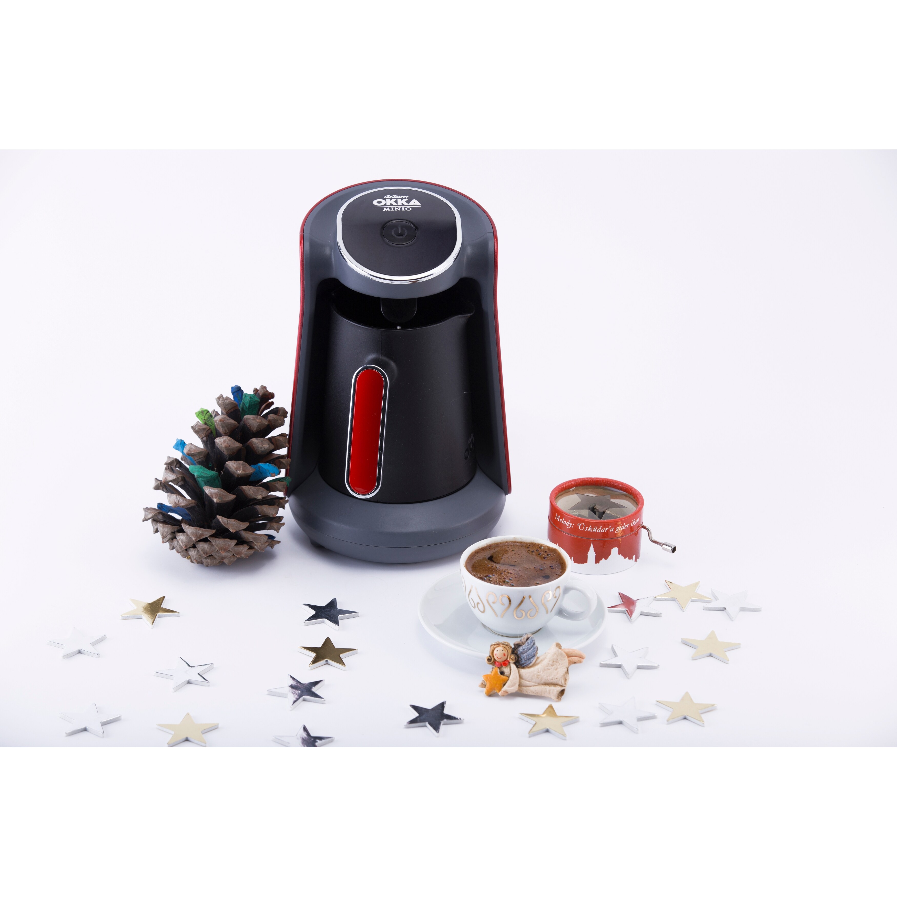Arzum Okka Minio Automatic Turkish Coffee Maker Machine Black Chrome
