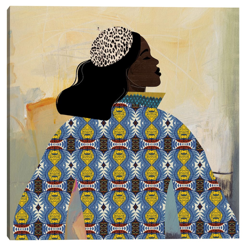 Girlie with Gold by Nikki Chu Canvas Art Print