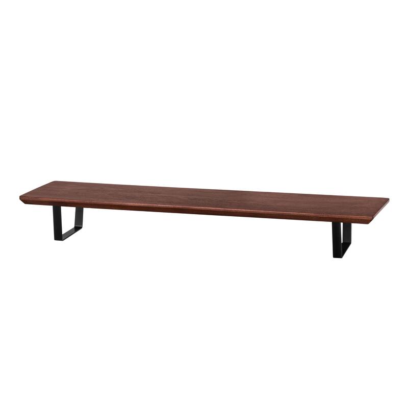 Jani Wood Monitor Stand Riser Desk - Ergonomic Design Stand, Desktop Organizer Table for Home, Office Workspace, Gaming Desk