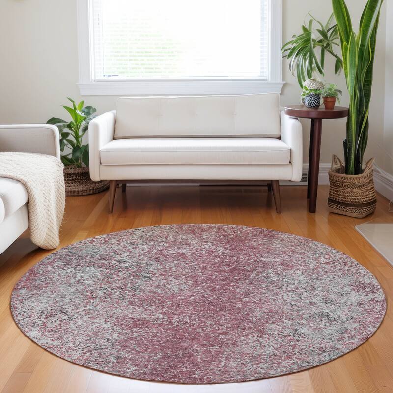 Machine Washable Indoor/ Outdoor Chantille Solid Contemporary Rug