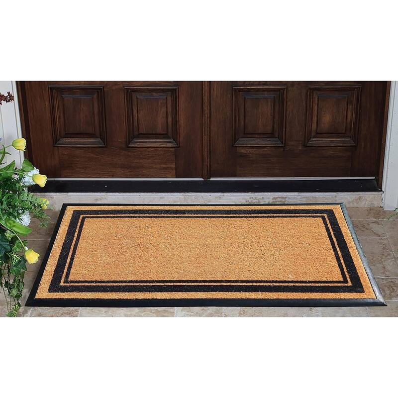 A1HC Natural Coir & Rubber Hand Flocked Large Door Mat On Sale Bed