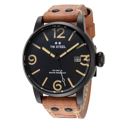 TW Steel Men's Maverick 45mm Quartz Watch TWS-MS31 - Black - N/A