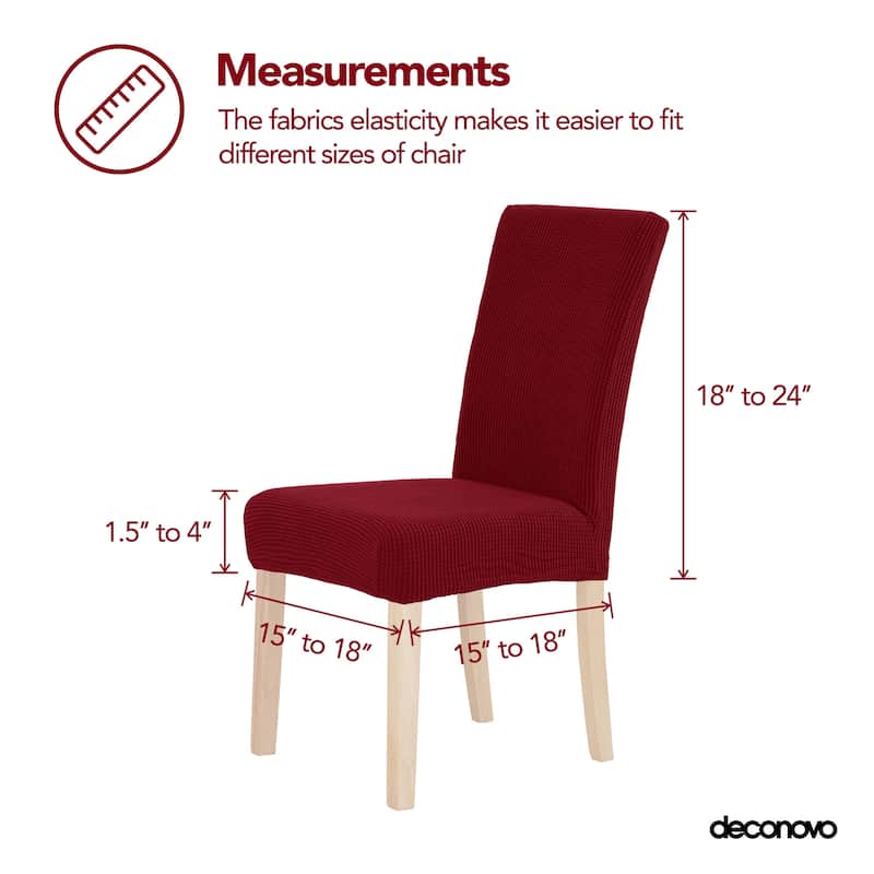 Deconovo Spill Proof Stretch Dining Chair Slipcovers Set of 4