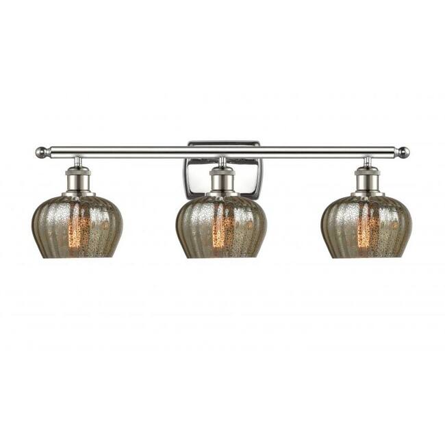 Innovations Lighting Fenton 3 Light 26" Wide Bathroom Vanity Light - Polished Nickel / Mercury