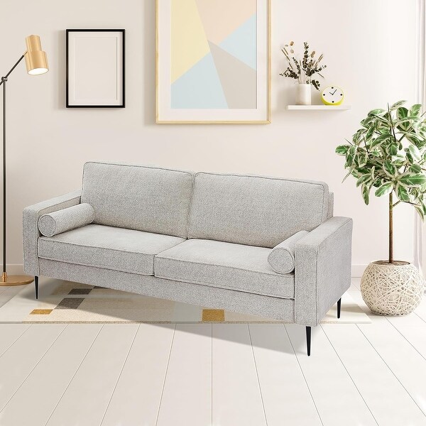 57 INCH Chenille Loveseat Sofa Living Room Upholstered 2 Seater Couch Chesterfield Tufted Fabric Sofa for Small Space Bed Bath Beyond 40758389