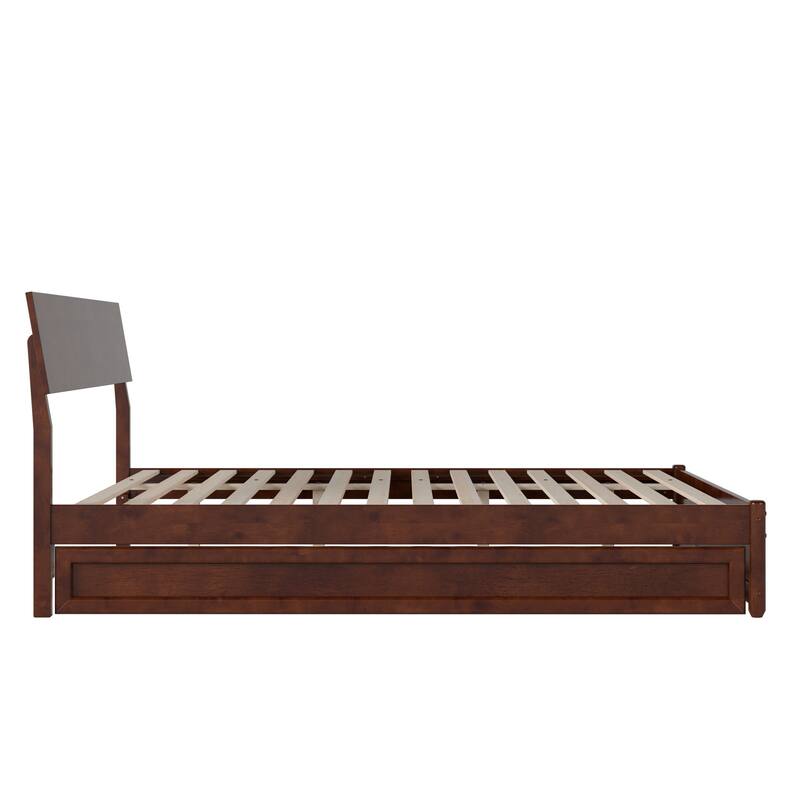 Norla Wood Platform Bed with Trundle