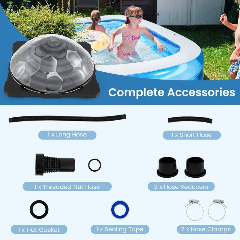 Gymax 3PCS Colar Dome Heater w/ Transparent Cover Black Heating Coil