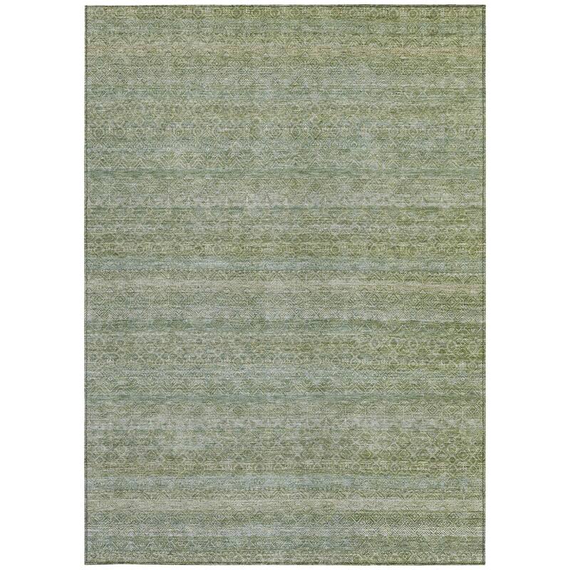 HomeRoots Striped Transitional Rectangle Outdoor Rug