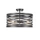 preview thumbnail 6 of 6, 3 Light Metal Semi-Flush Ceiling Mount in Multiple Finishes