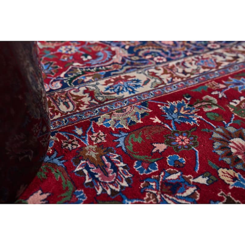 EXQUISITE RUGS ONE-OF-A-KIND Super Fine Millefleur Hand Knotted Red/Red Rug - 9'x12' - 10'x14'