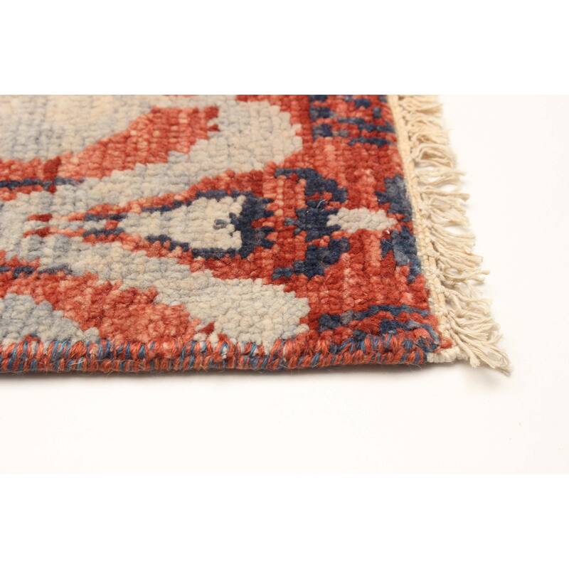 ECARPETGALLERY Hand-knotted Mystique Red Wool Rug - 2'6 x 14'7
