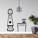 preview thumbnail 1 of 4, Walplus Black Baez Phone Wall Sticker Decal DIY Art Living Room Decor