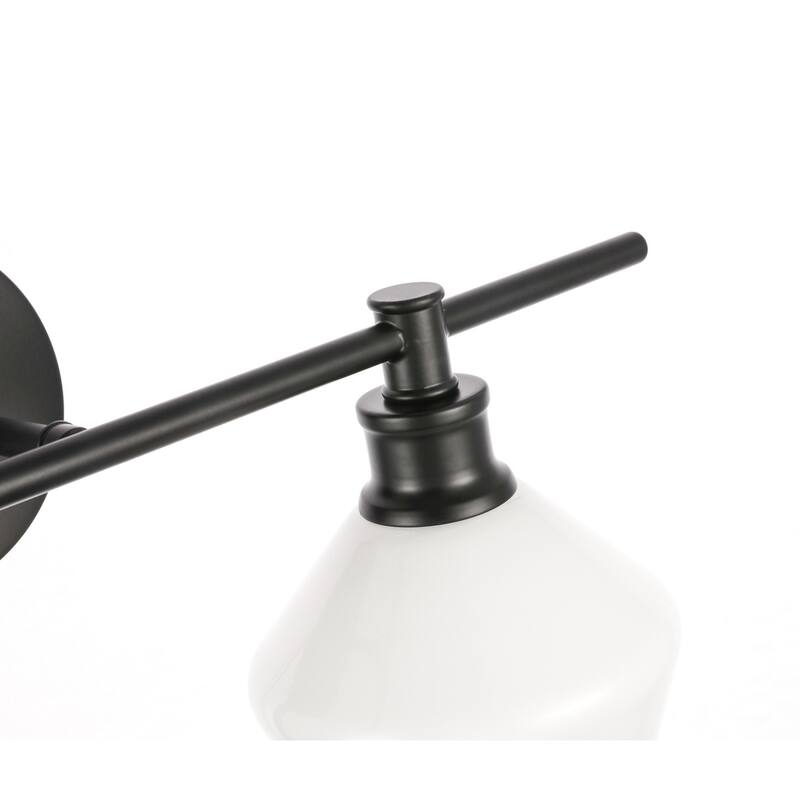 Gerald 1-Light Glass Right Wall sconce - 14.7/10.2 - 14.7/10.2