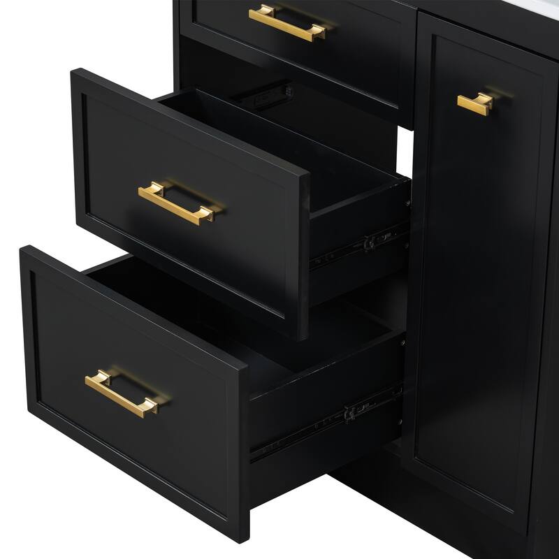 30" Bathroom Vanity Set with Three Drawers