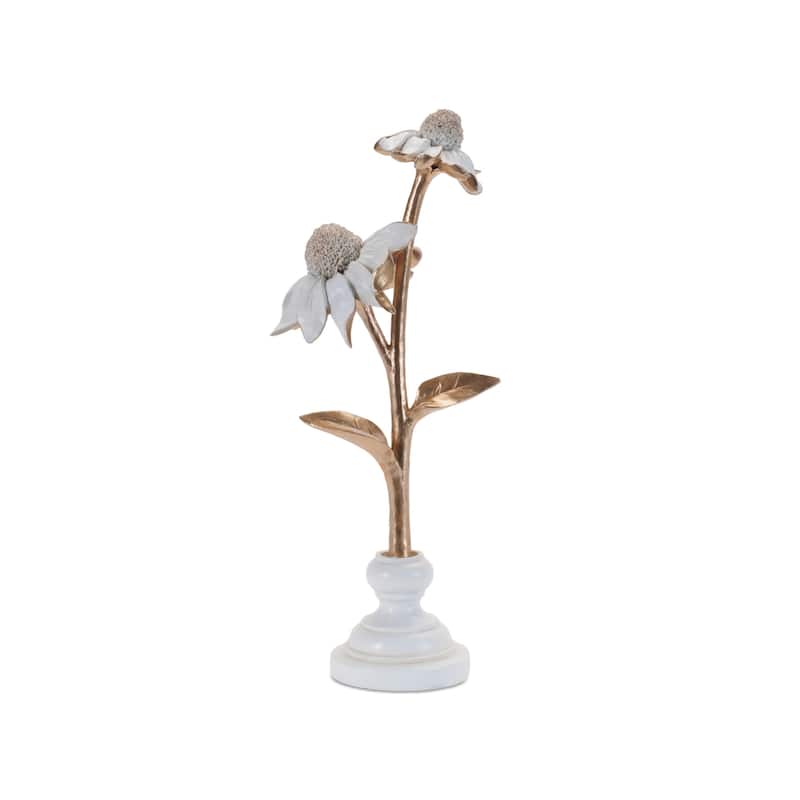 Ceramic Floral Stem Sculpture (Set of 3)