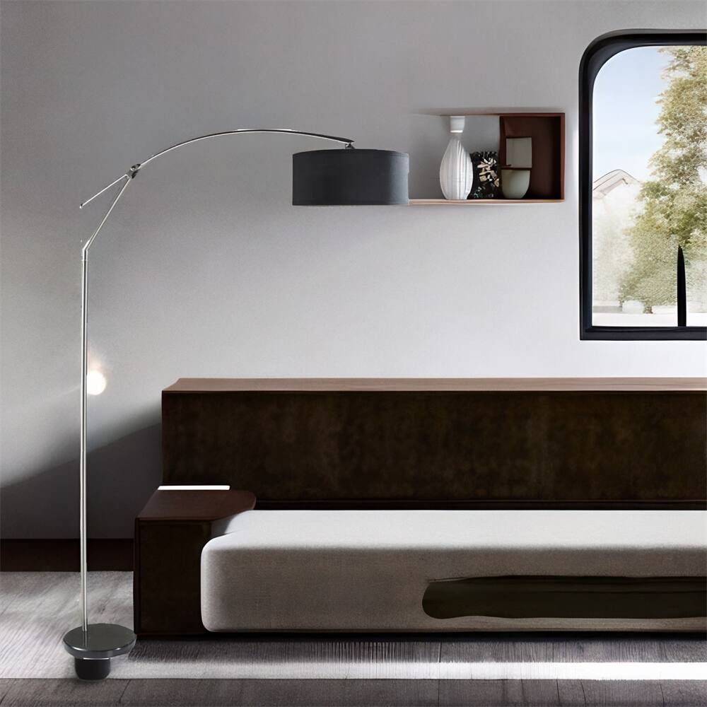 81"H Adjustable Arch Floor Lamp-Black